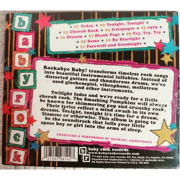 Vintage Rockabye Baby! Lullaby Renditions of Smashing Pumpkins CD - New/Sealed - Picture 2 of 5